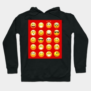 red emojis Hoodie